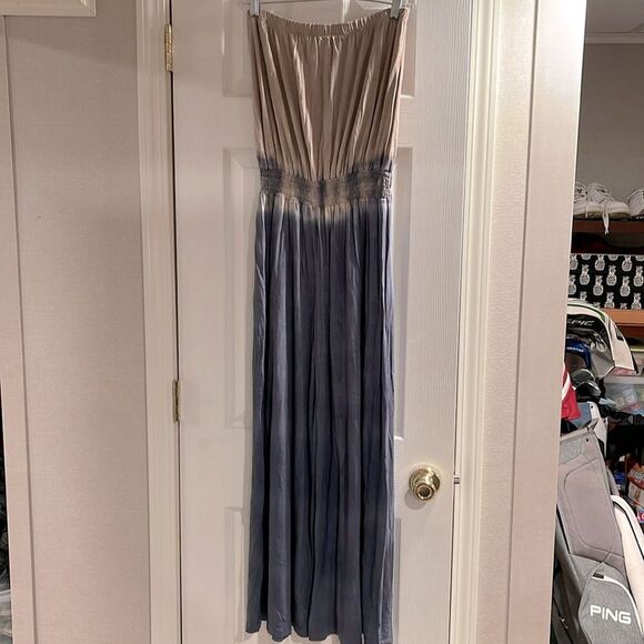 Strapless Tube Top Pant Tye-Dye Romper - Picture 2 of 8